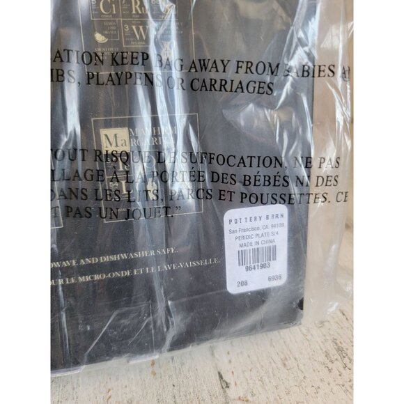 Pottery Barn periodic plates brandy champagne sugar cube bitters Cherry unique - Picture 8 of 8